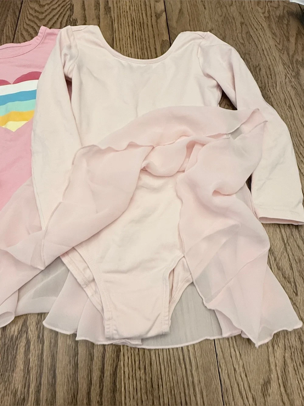 Stelle Ballet Skirted Leotard & BCBG Long Sleeve Heart Shirt Sz 6 Lot EE